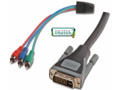 Audio/Video Kabel ( 5.0m)
DVI-Stecker <-> Cinchstecker 3x (75Ohm HQ), DIGITUS